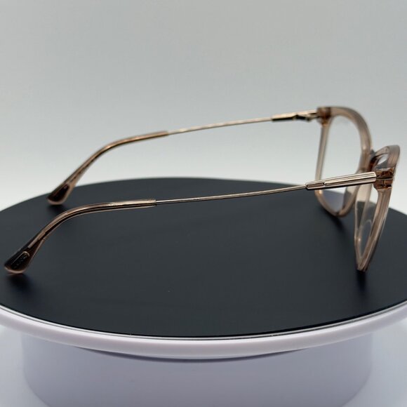 Tom Ford TF5687-B Transparent Brown Blue Light Glasses Display 56-14-140 READ - Picture 7 of 10